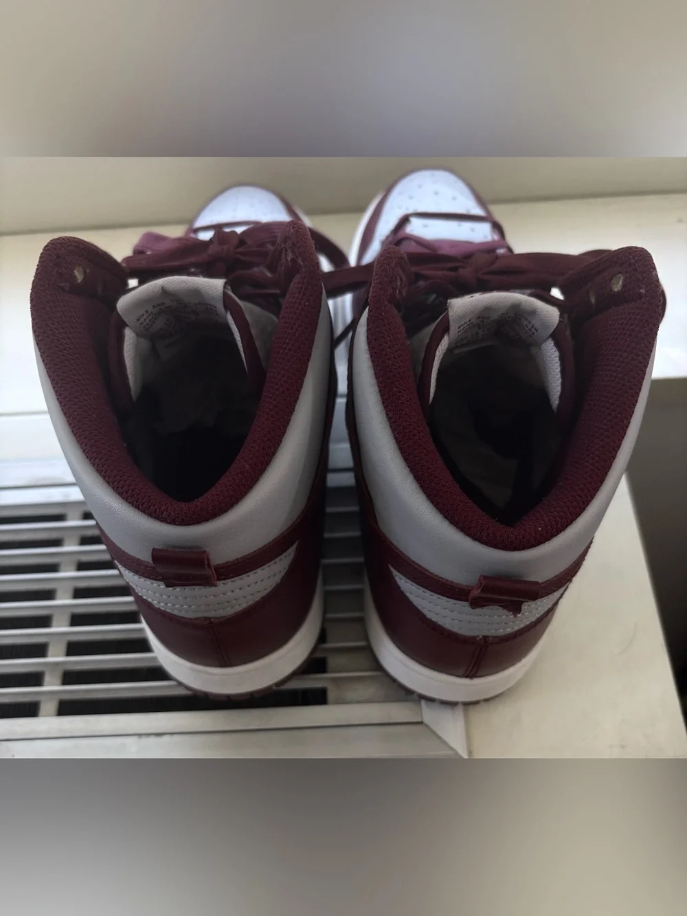 Nike 2022 Dunk High Dark Beetroot Burgundy Grey Sneakers Size 10 - Pristine